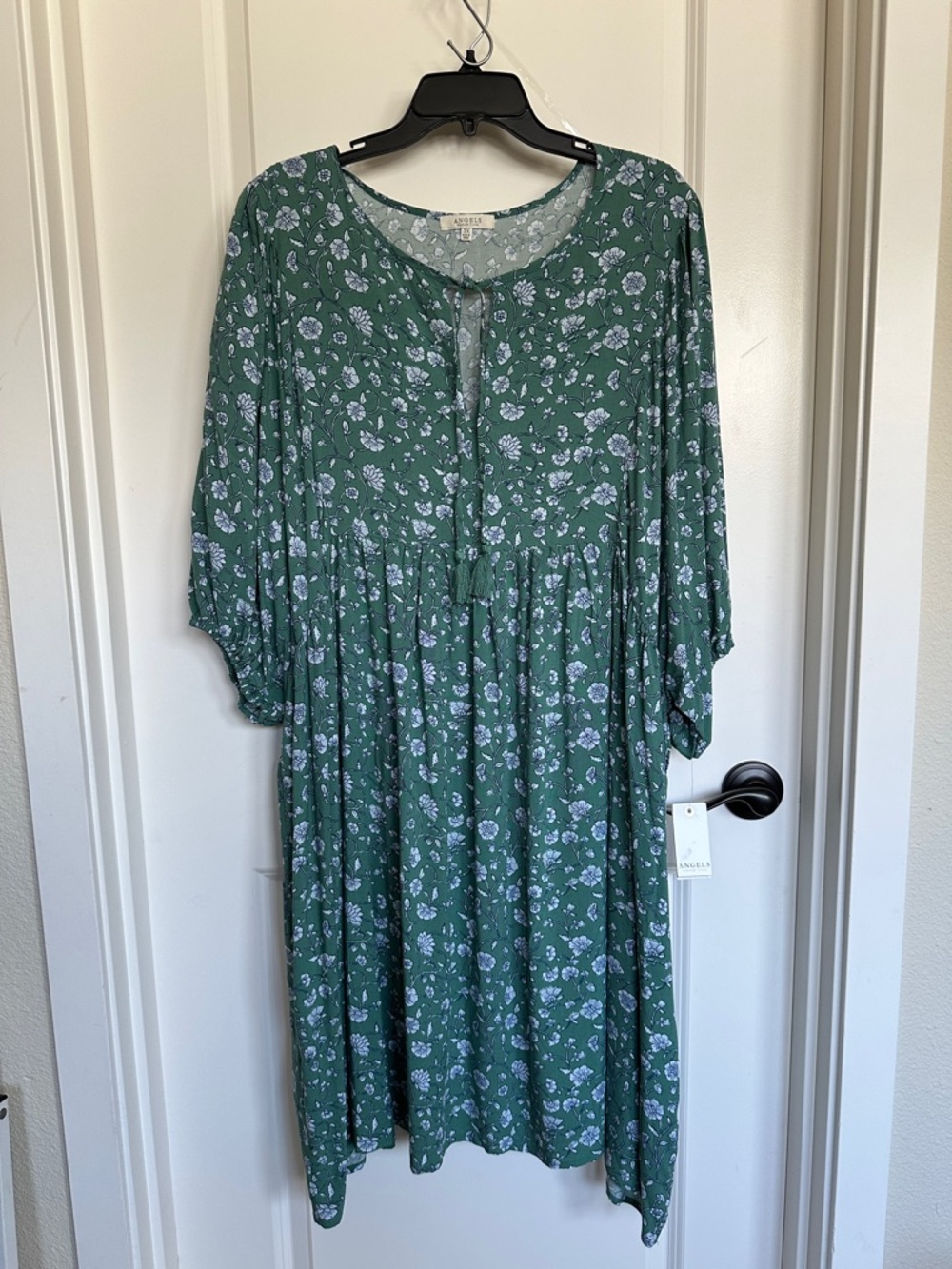 Angels Green Floral Boho Chic Romantic Plus Size Dress NWT Cottagecore